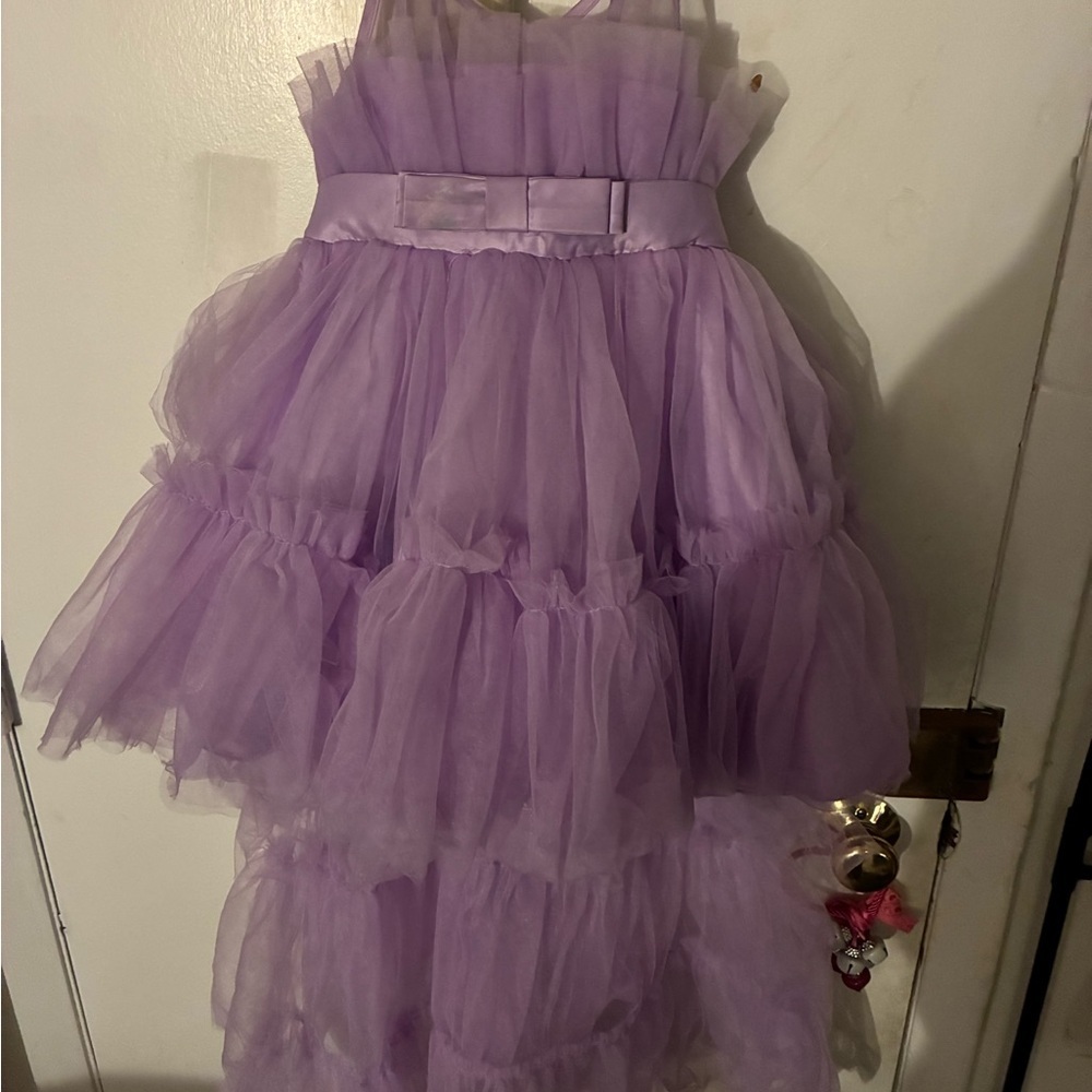 Lavender Tulle Layered Dress - Picture 4 of 4